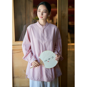 照本堂 中式 2026春季 女装 棉麻21支休闲舒适国风上衣W12761 新款