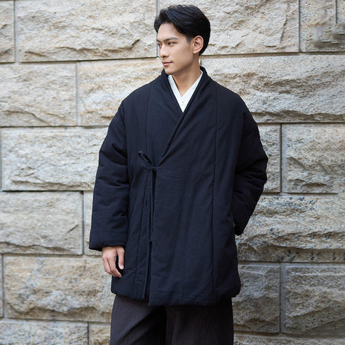 2024秋冬新款棉麻斜襟盘扣汉服