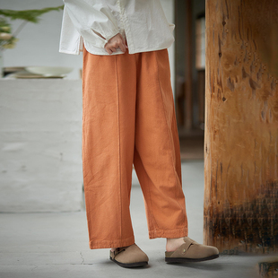 10支休闲舒适原创文艺宽腿裤 新款 秋季 女W22416 照本堂女装