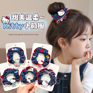 儿童发圈女孩凯蒂猫牛仔发绳女童丸子头不伤发高弹力马尾头绳发饰