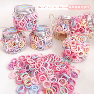 糖果色儿童拇指发圈毛巾圈宝宝皮筋小女孩发绳高弹不伤发女童头绳