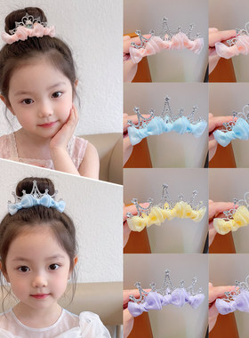 女童生日礼服超仙水钻蝴蝶结皇冠