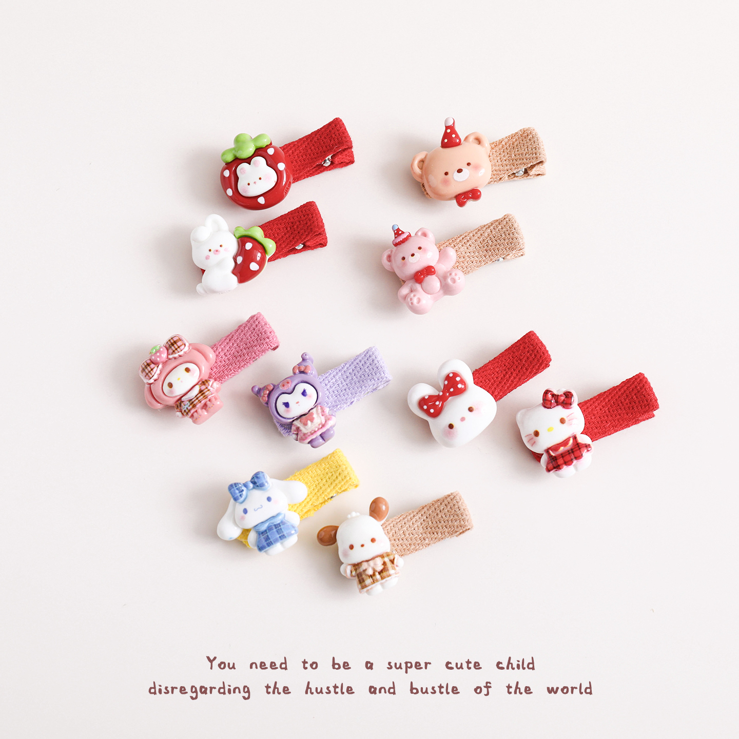 宝宝包布夹2025新款卡通碎发夹