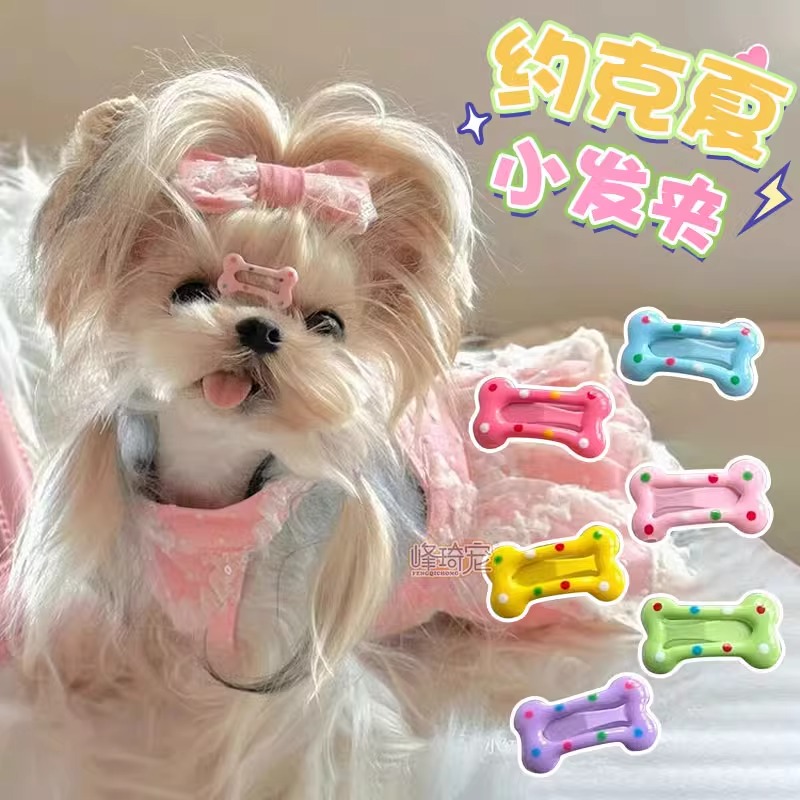 宠物发夹马尔济斯鼻梁夹狗狗