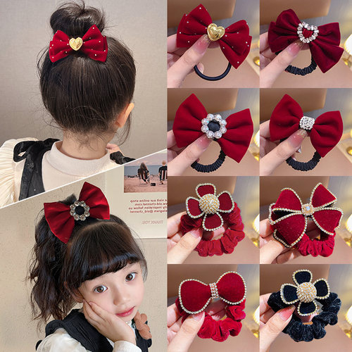 蝴蝶结发绳女童发圈头饰2024新款