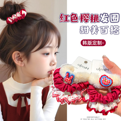 甜美马尾发绳不伤发小肠圈头饰女