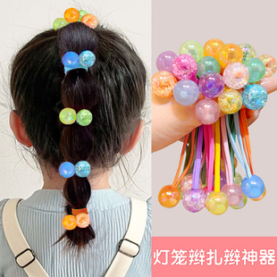 女童发绳不伤发彩色球球头绳小女孩灯笼辫高弹力皮筋儿童发圈发饰