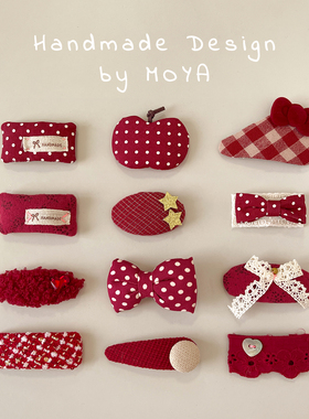 新年儿童发夹红色喜庆宝宝bb夹发卡小女孩刘海夹碎发神器女童发饰