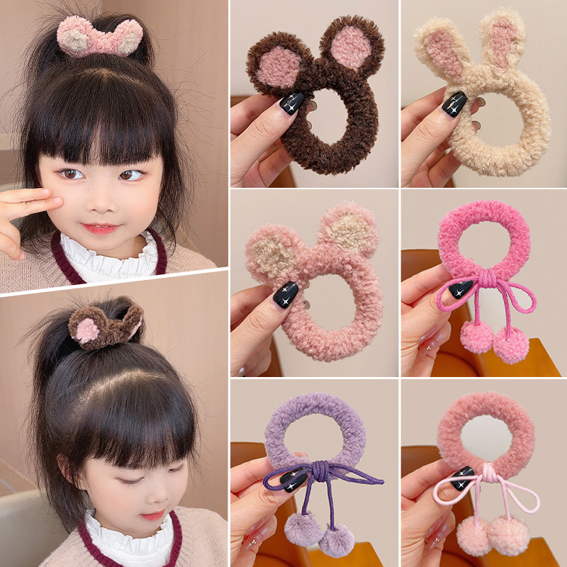 儿童发绳毛绒头绳女童扎头发皮筋