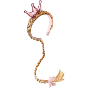 儿童头饰爱莎公主发箍小女孩发饰头箍艾莎头饰长假发辫子皇冠发卡