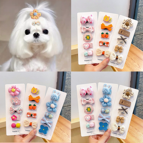 小狗发夹宠物狗狗蝴蝶结头饰