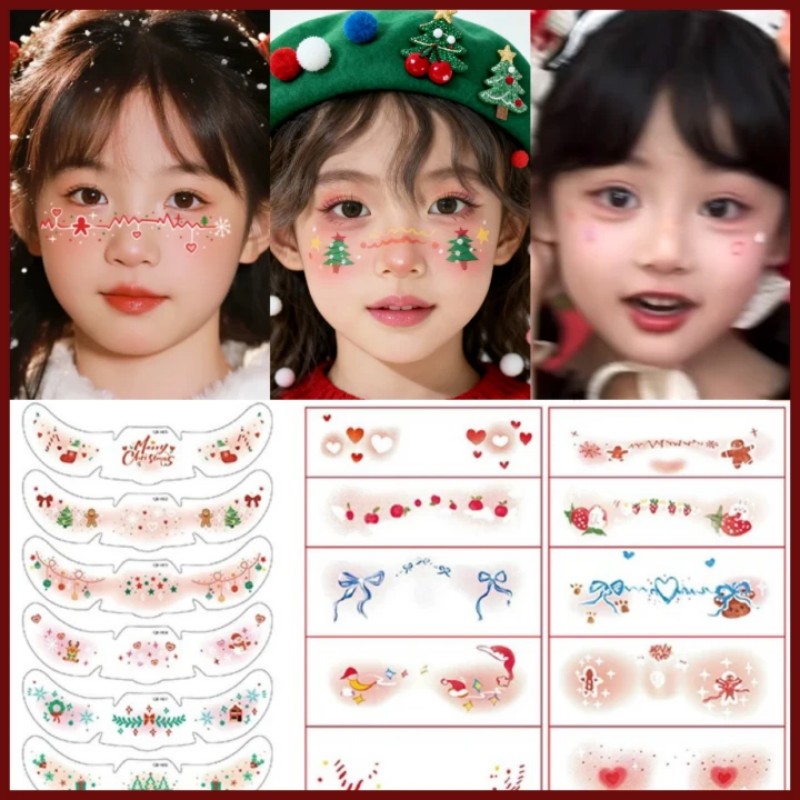 圣诞节装饰脸贴妆容面贴圣诞聚会