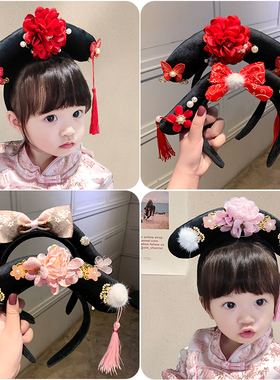 儿童古风格格发箍小女孩出游装扮拍照发饰中国风女童宫廷头箍头饰