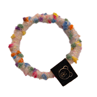 秋冬发绳儿童彩色扎发发圈毛绒头绳宝宝头饰女童皮筋弹性好不伤发