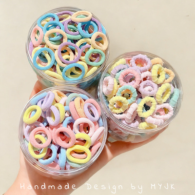 婴儿毛巾圈儿童拇指发圈宝宝高弹力女童皮筋扎发绳小女孩头饰发饰