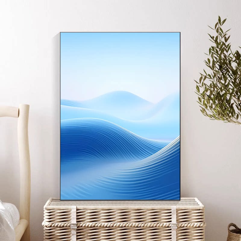 《深蓝》新中式数字油画diy填色油彩画国风装饰画玄关壁画装饰画