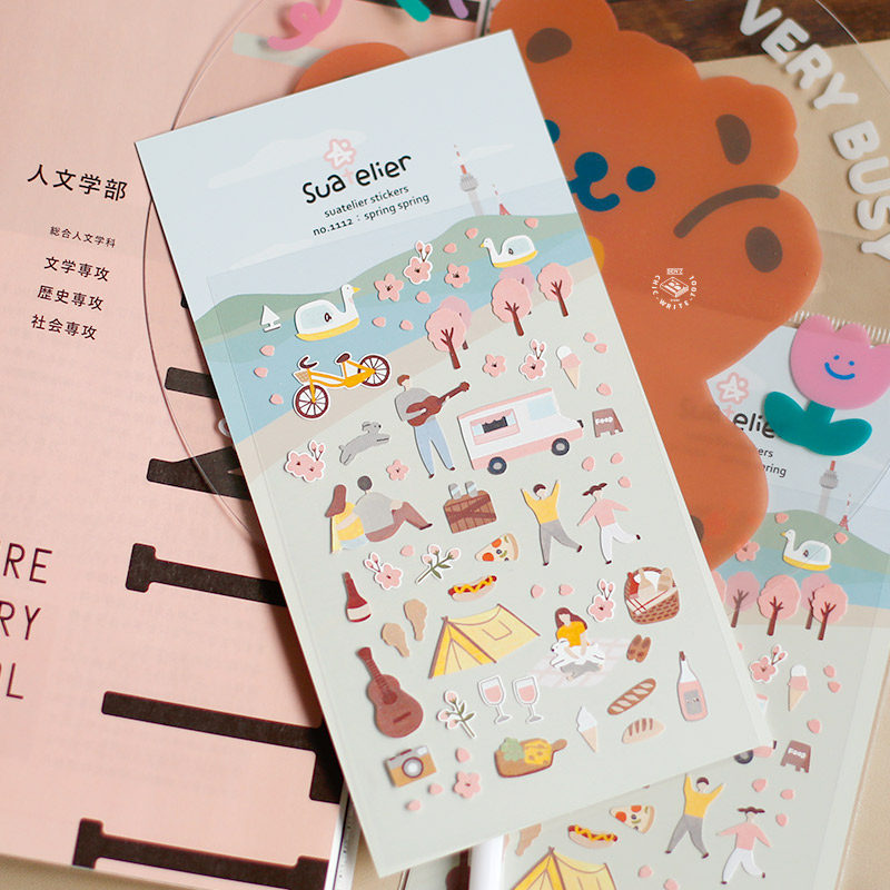 韩国SONIA贴纸 手帐野餐小清新贴画 DIY手账装饰拼贴打底日记本册,文具电教/文化用品/商务用品,贴纸/立体贴纸,淘宝优惠券,粉丝福利购,淘宝优惠卷