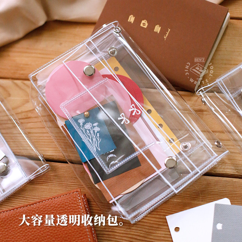 大容量透明收纳包pvc文具袋图片