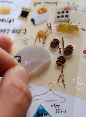 韩国进口迷你复古贴纸 记录生活袖珍微缩vantage贴画手帐装饰素材