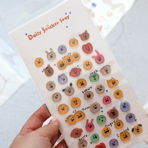 韩国BONITO可爱表情立体贴纸