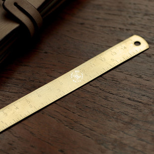 Traveler's Notebook 复古黄铜书签尺 窄款 加厚15厘米