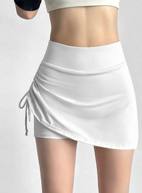 中腰运动短裙带内衬防走光女士跑步网球裙子休闲瑜伽裙弹力包臀裙