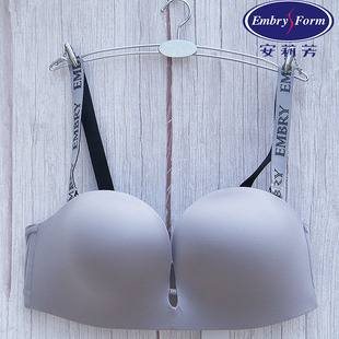 安莉芳光面1/2半杯无痕无钢圈文胸女士可取肩带小胸内衣EB00186