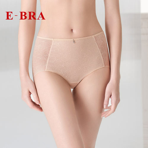 E-BRA女舒适提花中腰三角内裤