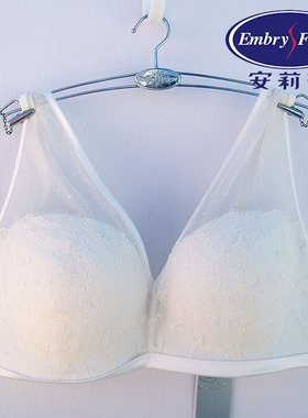 安莉芳列维斯蕾丝小胸无钢圈中厚文胸女性深V半杯聚拢内衣EB1392