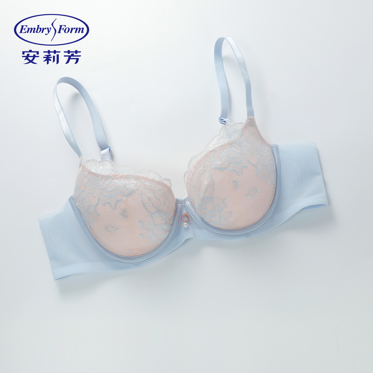安莉芳单层围文胸显小防凸点内衣