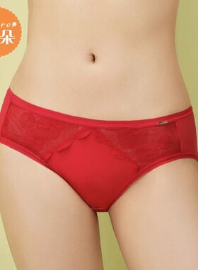 安朵HB00238/HB00239配结婚本命年红色内裤蕾丝低腰三角裤H200236
