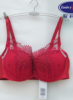 安莉芳E200432配套性感蕾丝聚拢文胸红色本命年中厚杯内衣EB00430