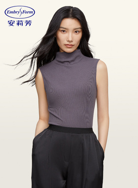 安莉芳无袖针织打底背心女秋衣保暖上衣高领ED00364/V领ED00342