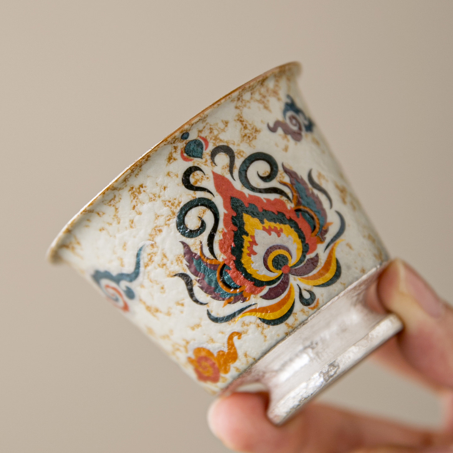 鎏银敦煌主人杯中式雅致轻奢功夫茶具家用国风高档喝茶杯礼盒装