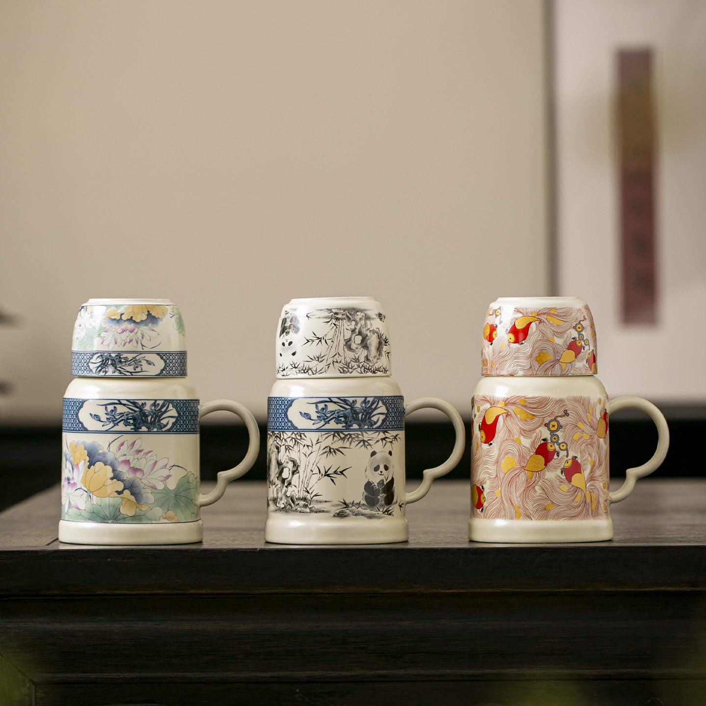 国风陶瓷小暖壶个人专用中式保温焖泡茶杯户外便携式大容量水杯,餐饮具,茶壶,淘宝优惠券,粉丝福利购,淘宝优惠卷