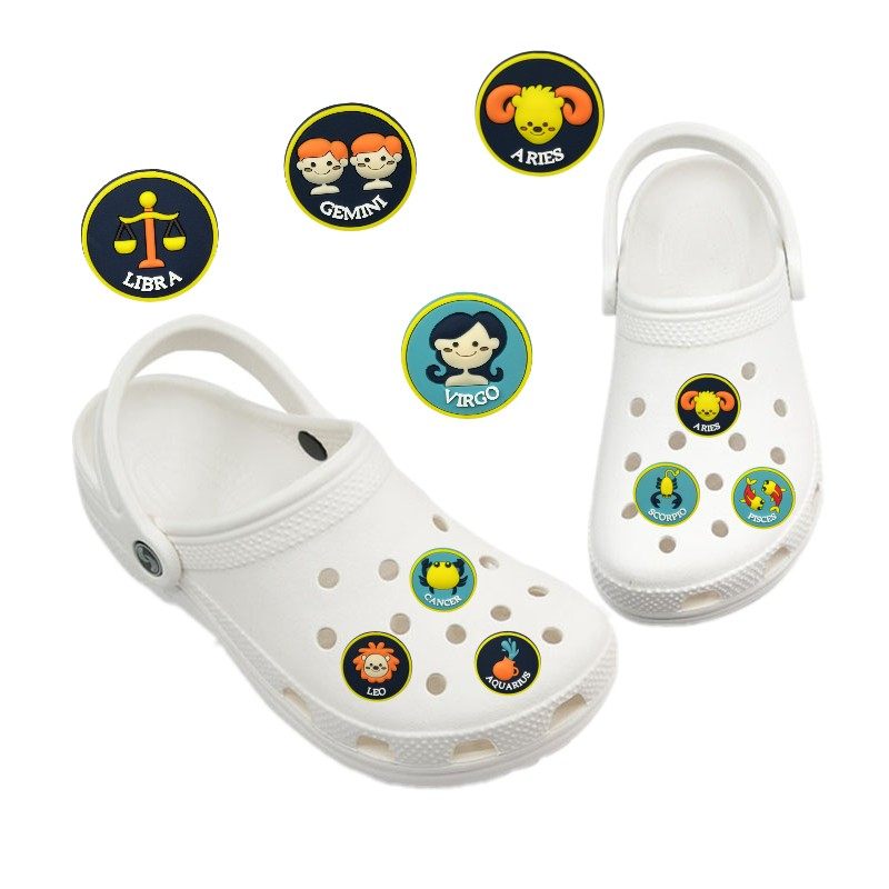 洞洞鞋鞋扣 可爱卡通十二星座装饰鞋花 休闲凉拖鞋配饰装饰扣配件,服饰配件/皮带/帽子/围巾,鞋扣,淘宝优惠券,粉丝福利购,淘宝优惠卷