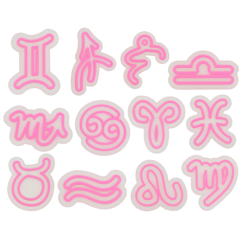 夜光发光鞋花十二星座鞋扣洞洞鞋面配件配饰拖鞋托特包包装挂饰扣