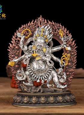 藏式六臂玛哈嘎拉大黑天佛像