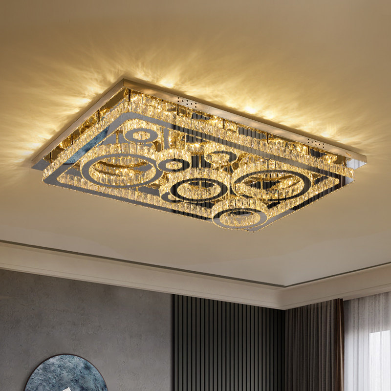 水晶灯现代轻奢圆圈客厅灯2025年新款主卧室灯led吸顶灯大气灯具,家装灯饰光源,客厅吸顶灯,淘宝优惠券,粉丝福利购,淘宝优惠卷