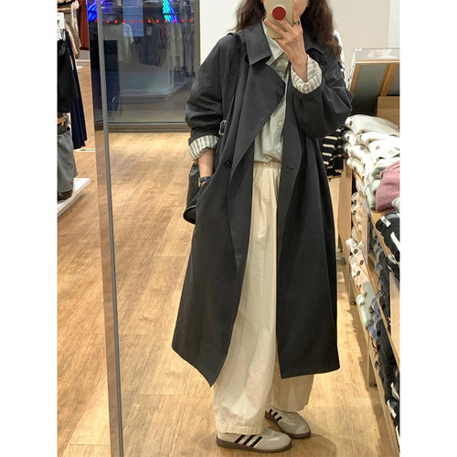 双排扣翻领风衣外套女通勤气质秋