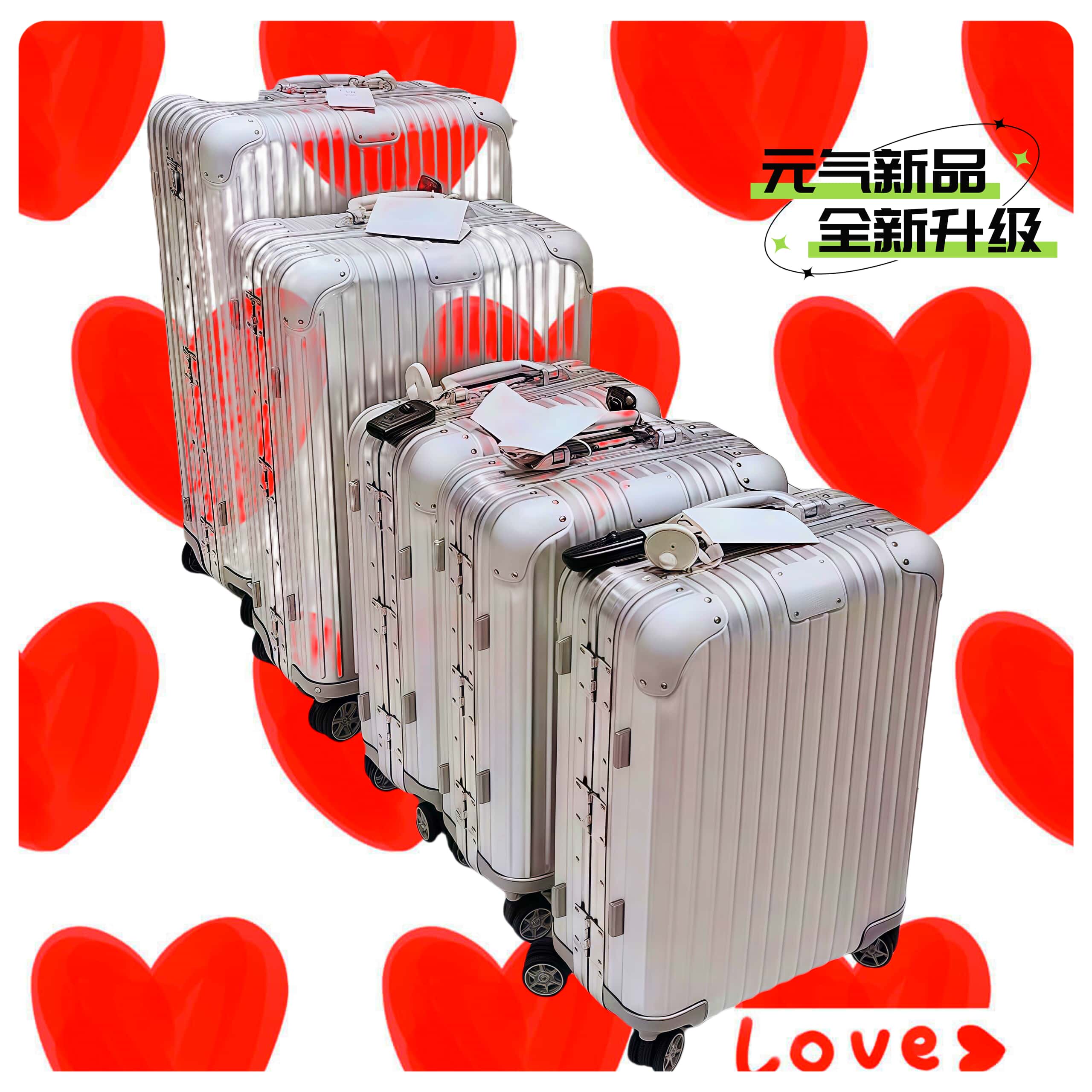 德国全铝镁合金行李箱男女拉杆箱万向轮直角旅行箱登机箱密码箱子