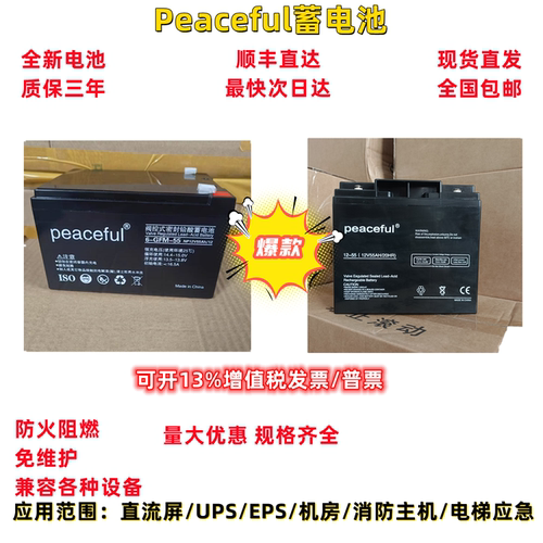 Peaceful蓄电池6-GFM-55消防主机
