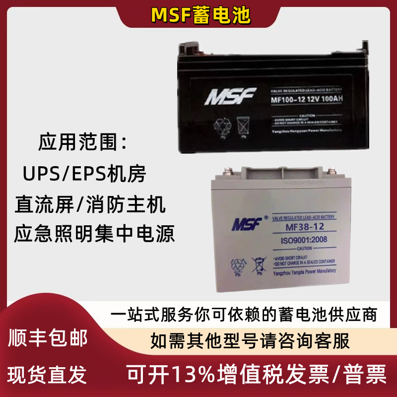 MSF蓄电池MF12V17AH24AH38AH机房EPS电源直流屏UPS