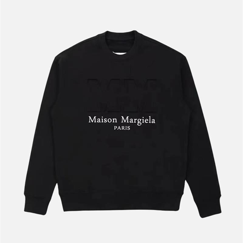 Maison Margiela 马吉拉胸前压胶字母印花长袖男 MM6圆领卫衣女潮