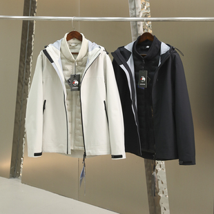 可脱卸羽绒内胆 全身压胶 男高端90绒羽绒服 硬壳三合一 柜3000