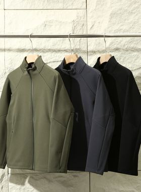 柜1790！TRAINING运动系列！3D立裁！男士户外加绒立领软壳衣夹克