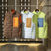 线下2000 情侣立领吐司马甲 冬季 PLantcoft·p棉 比羽绒保暖