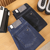 水洗四面弹 男士 时尚 口碑好牛 长裤 薄款 百搭小直筒牛仔裤 夏季