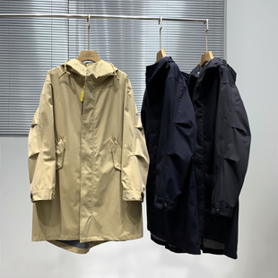 舍我其谁！高级风衣！全压胶防水透气！连帽派克中长款风衣男外套