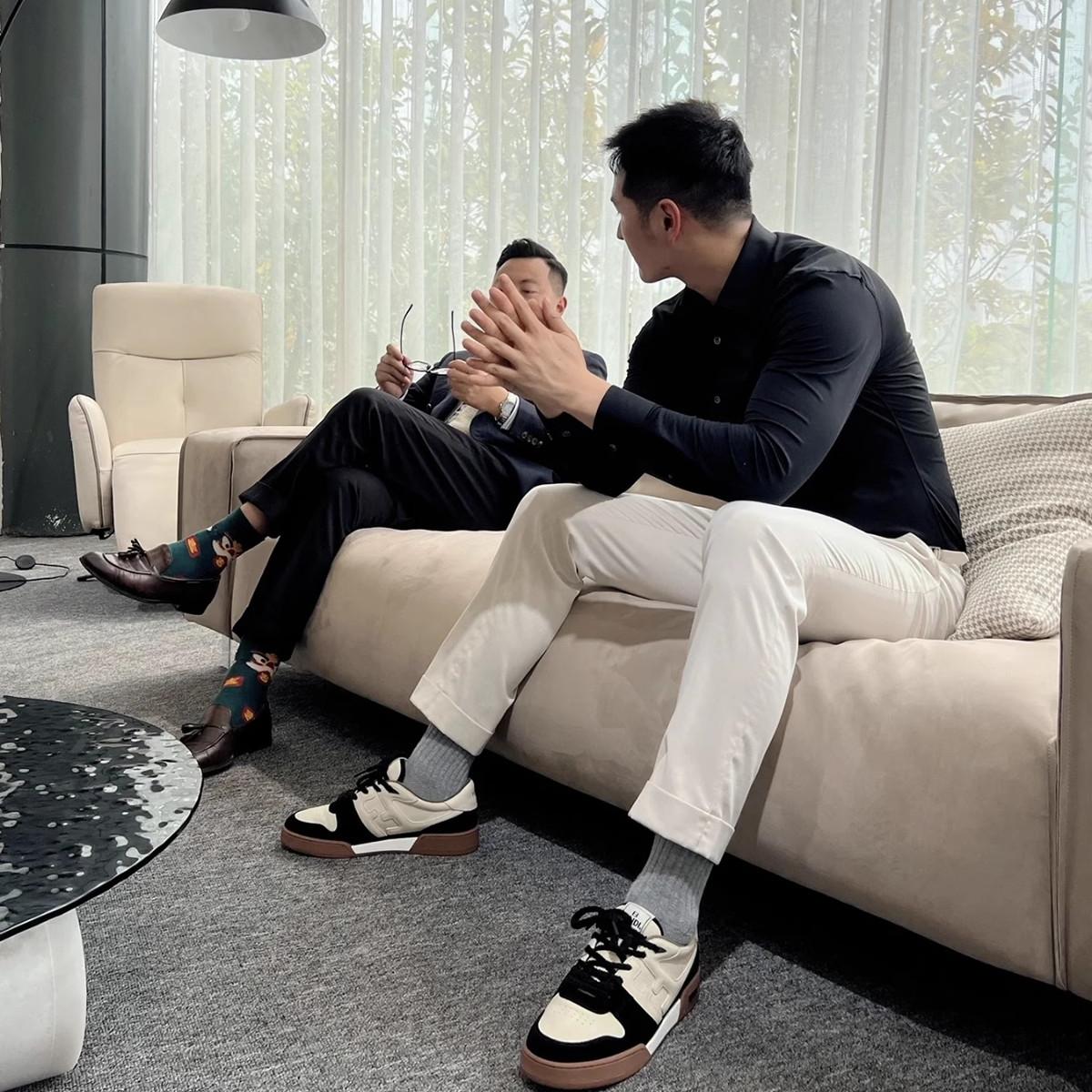 柜7000+！進口头层牛皮！潮流拼色！男女款真皮板鞋德训鞋休闲鞋